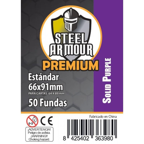 50 Fundas opacas - reverso morado (66x91mm)