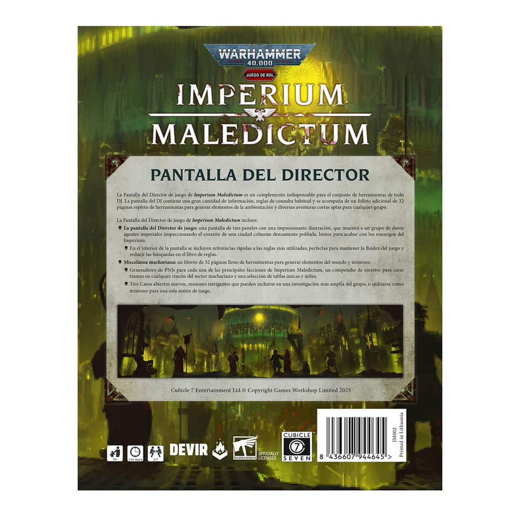 W40K Imperium Maledictum - Pantalla del Director de Juego