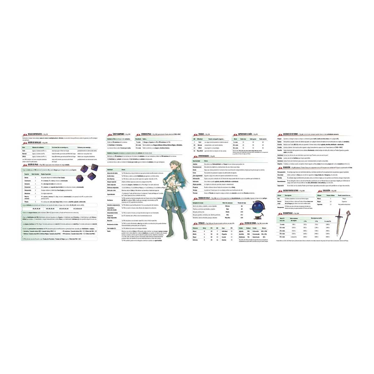 Fabula Ultima - Pantalla y Cuaderno del director de juego