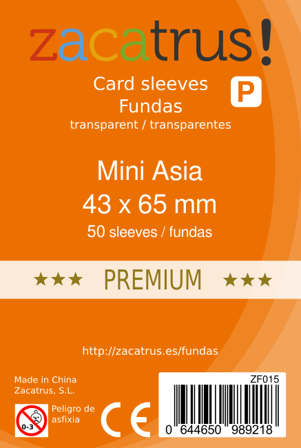 Fundas Zacatrus Mini Asia Premium (43 mm X 65 mm) (55 uds)