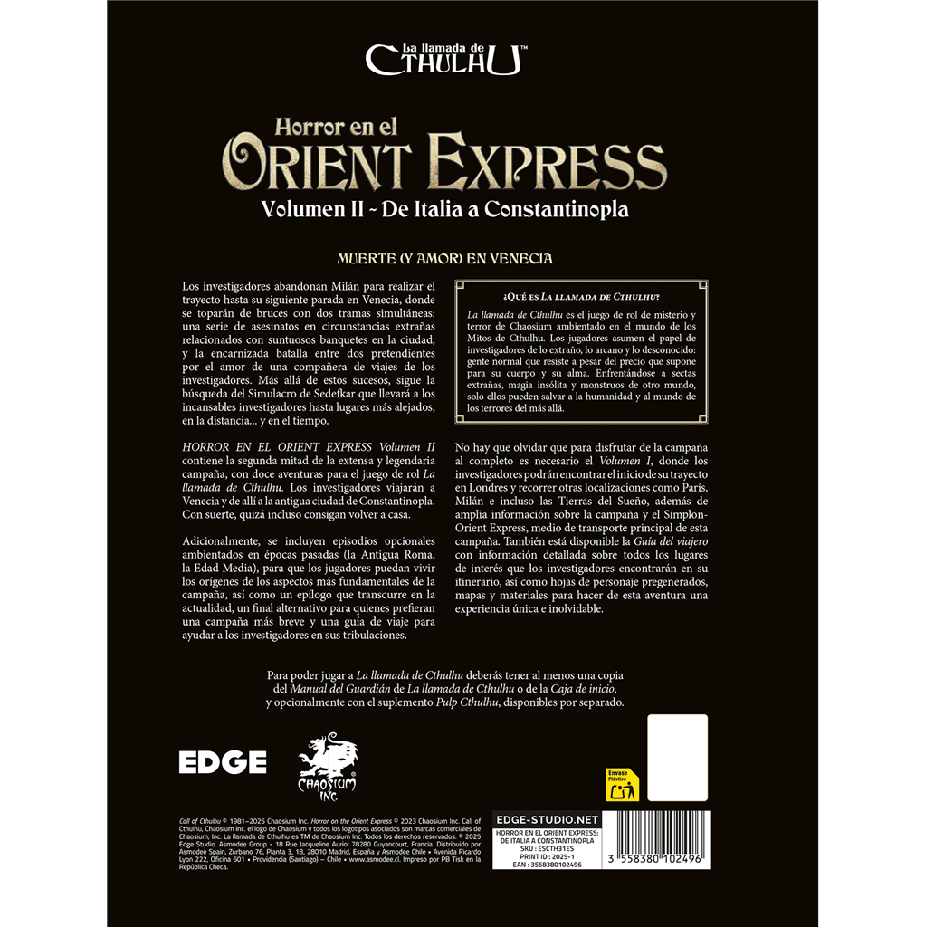 Horror en el Orient Express Volumen 2
