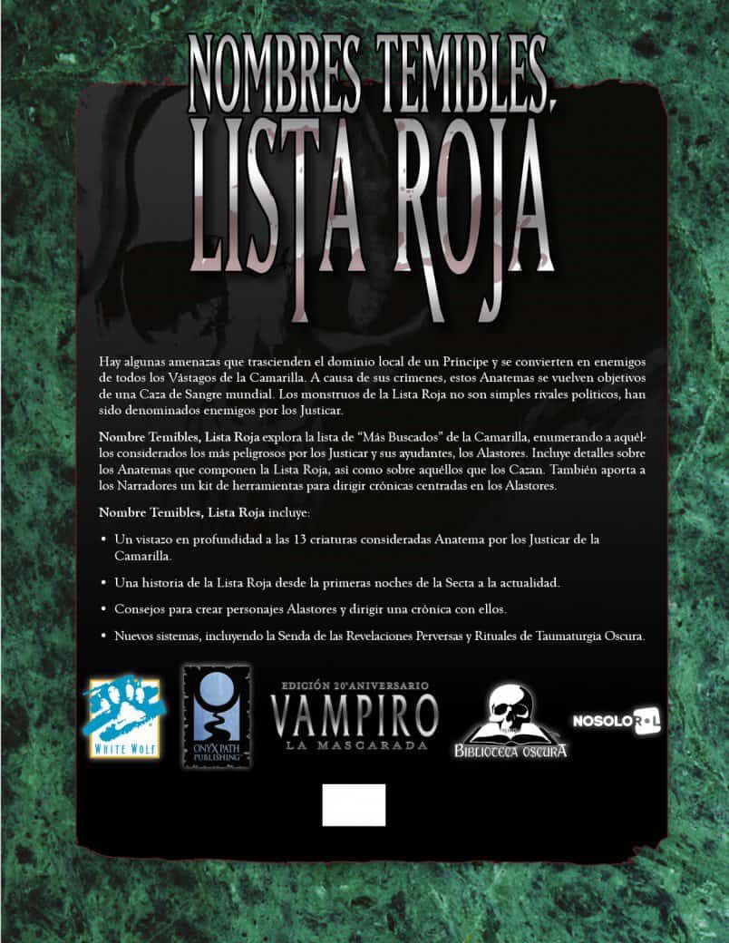 Nombres Temibles: Lista Roja