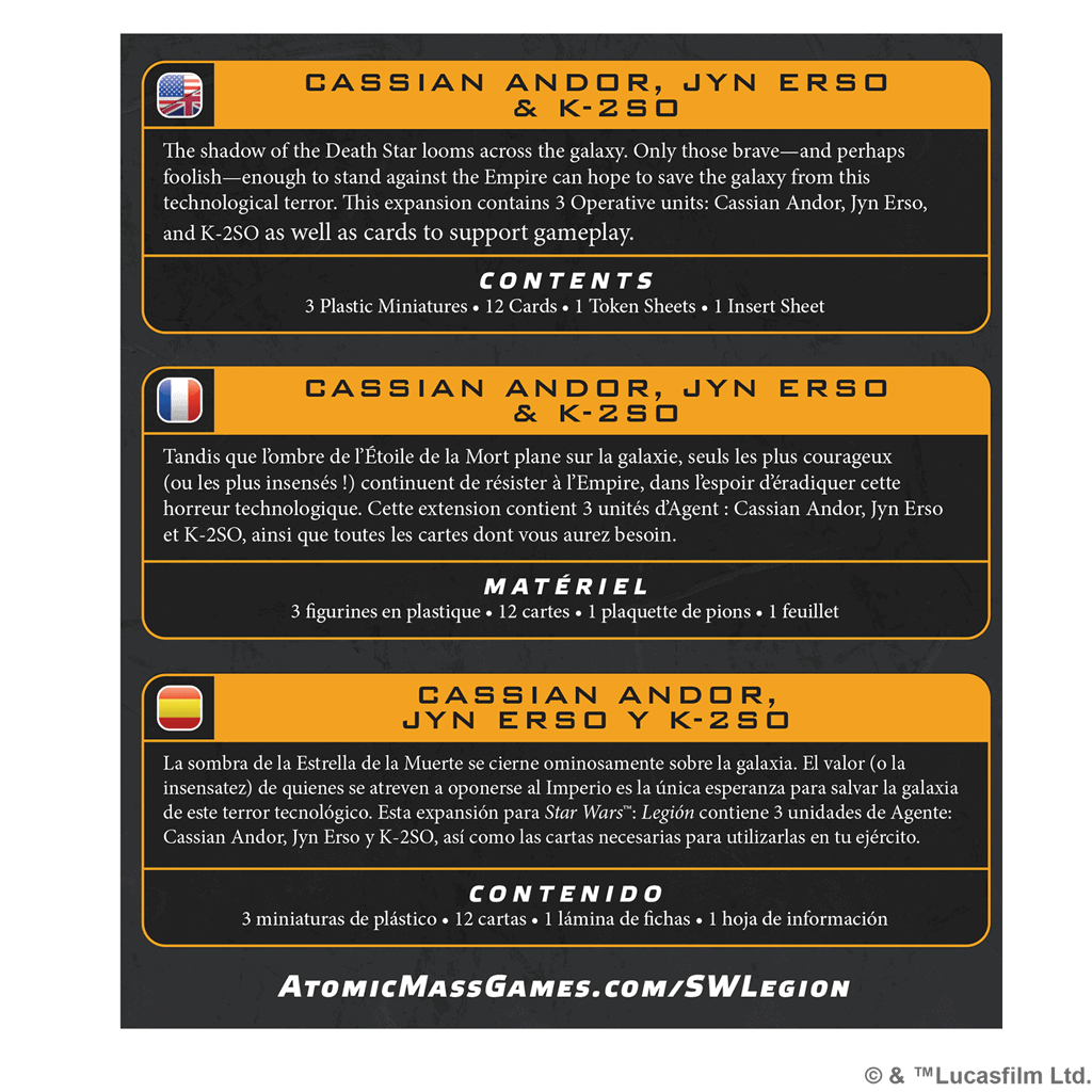 Cassian Andor, Jyn Erso &amp; K-2SO