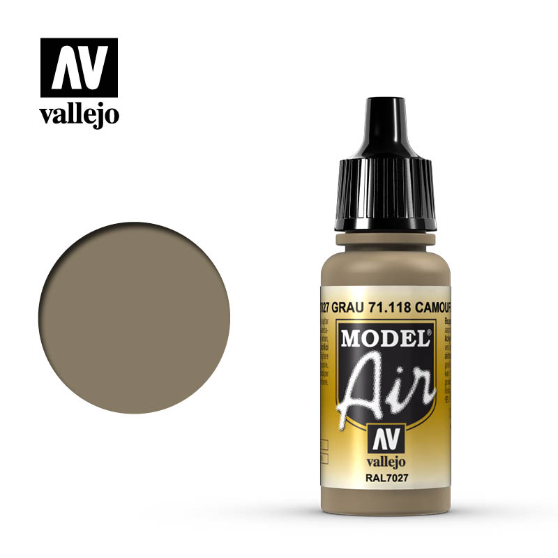 Vallejo Camouflage Grey RAL7027 71118 — referencia 71118